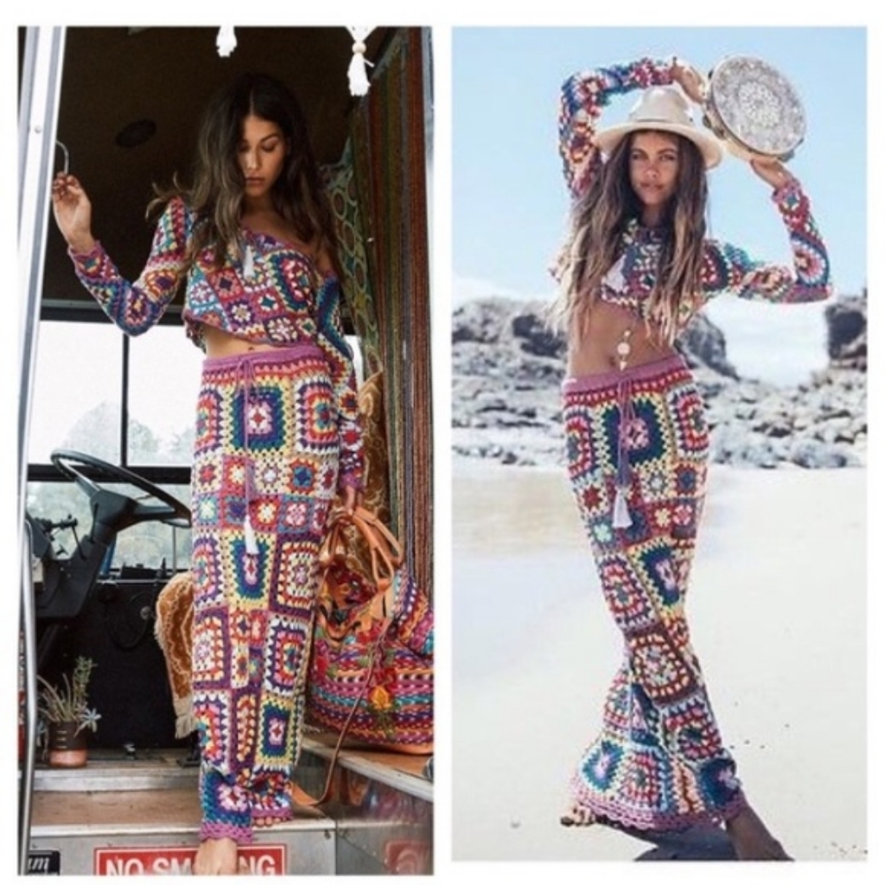 Spell and the Gypsy Carnaby Crochet Crop top and Maxi Skirt Set